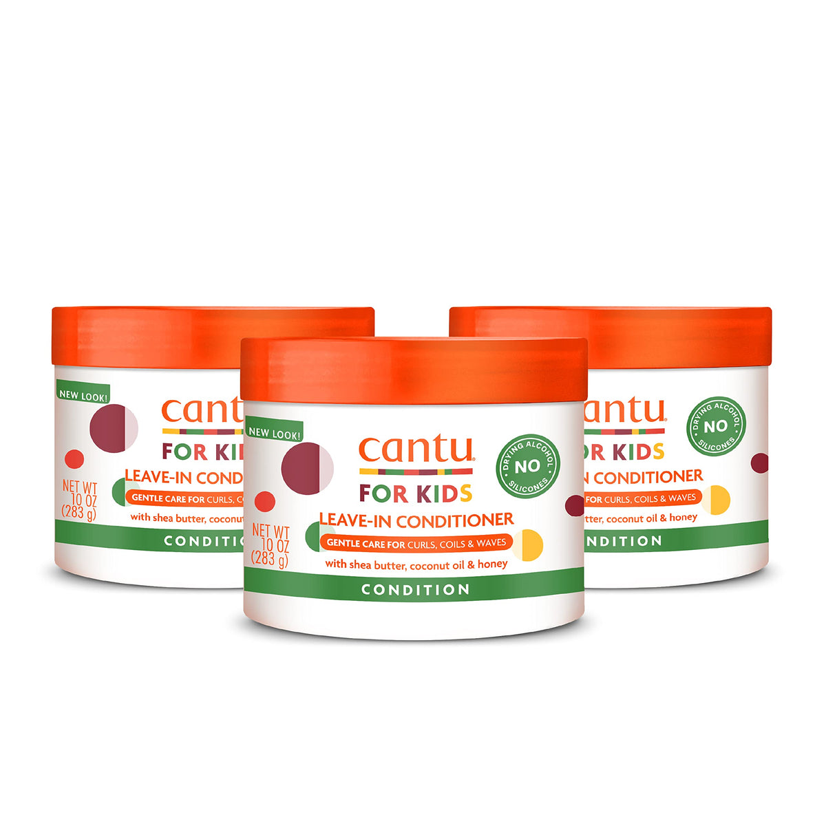 Cantu front packaging showing 10 oz bottle and benefits