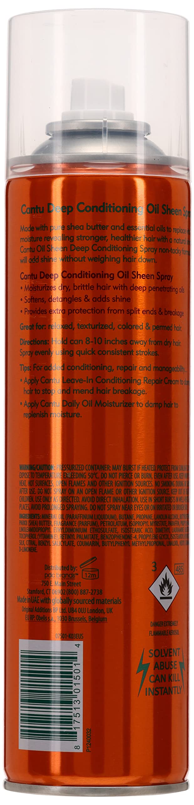 Cantu spray mist close-up demonstrating fine dispersion and even coverage benefit