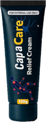 Capacare front jar showing product branding and compact 100g size benefit