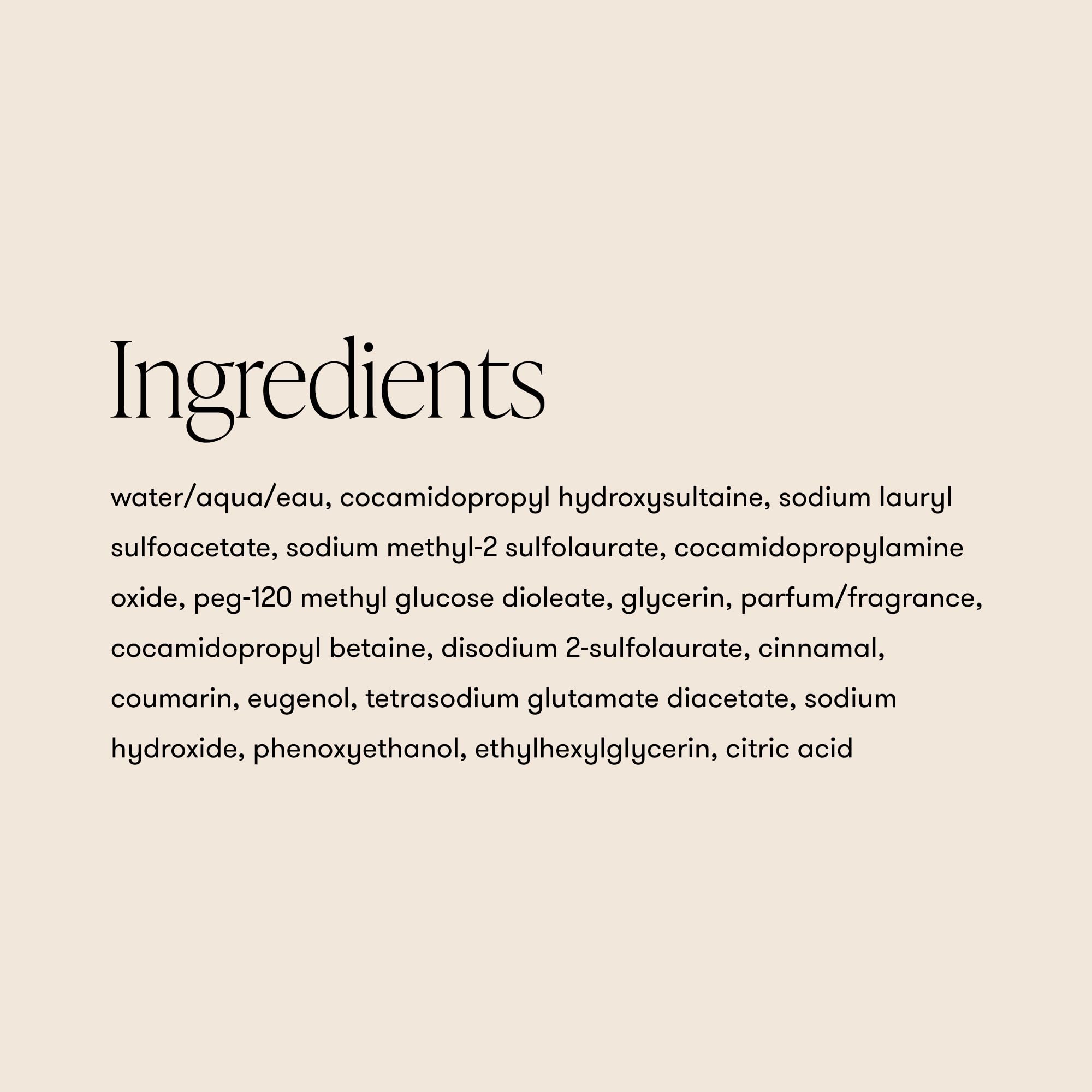 capri blue label ingredients shot showing vegan formula and clean-beauty notes
