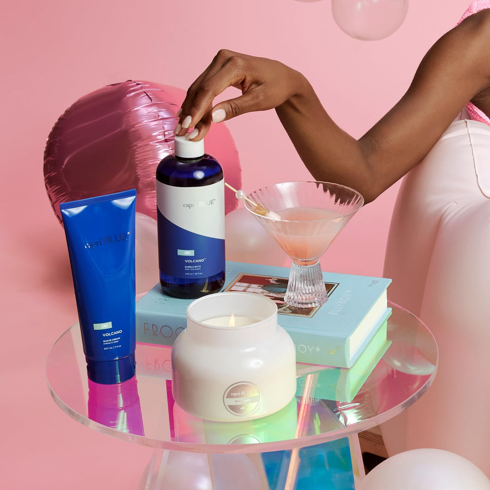 Capri Blue ingredients label highlighting clean-formula benefits