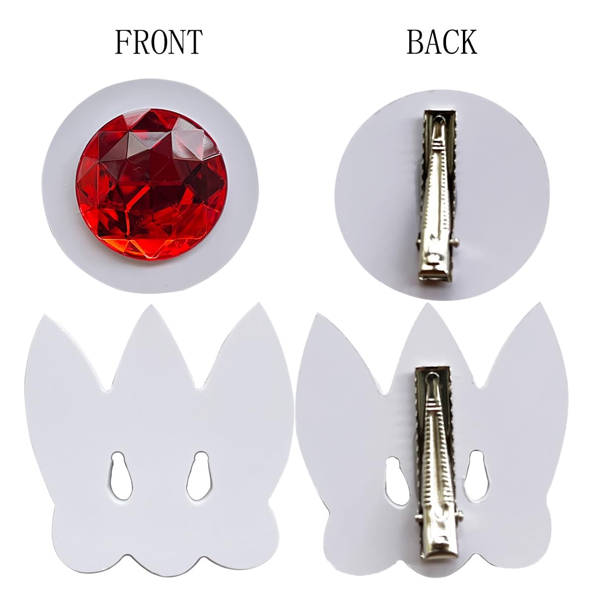 CAPXXINN moon clips size comparison beside ruler, shows 2 inch and 2.35 inch sizes