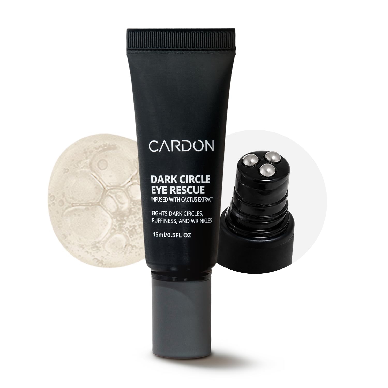 Cardon front packaging showing the eye roller and clean design benefit fast use