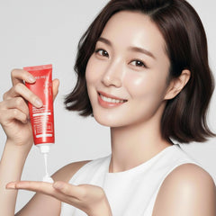 CARE:NEL label close-up highlighting alpha arbutin and glutathione strengths