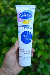 Ca-Rezz NoRisc travel and scale view with tubes beside common items for pack convenience