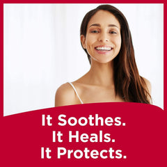 Carmex texture swiped on hand displaying smooth moisturizing finish