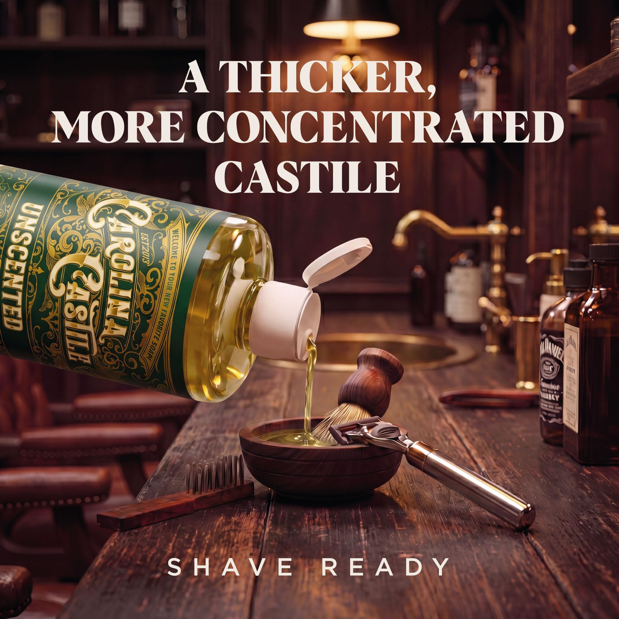 Close-up texture of Carolina Castile Soap thick creamy lather benefit