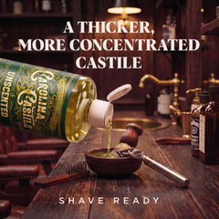 Close-up texture of Carolina Castile Soap thick creamy lather benefit