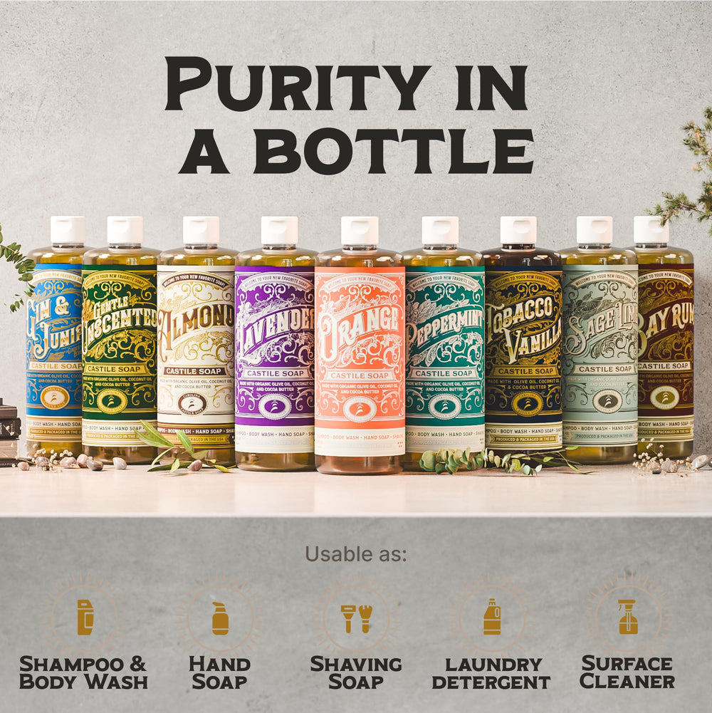 Hand lather from Carolina Castile Soap demonstrates creamy non-drying foam