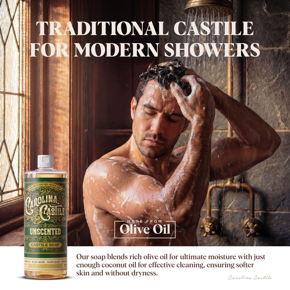 Carolina Castile Soap diluted for household cleaning showing versatility