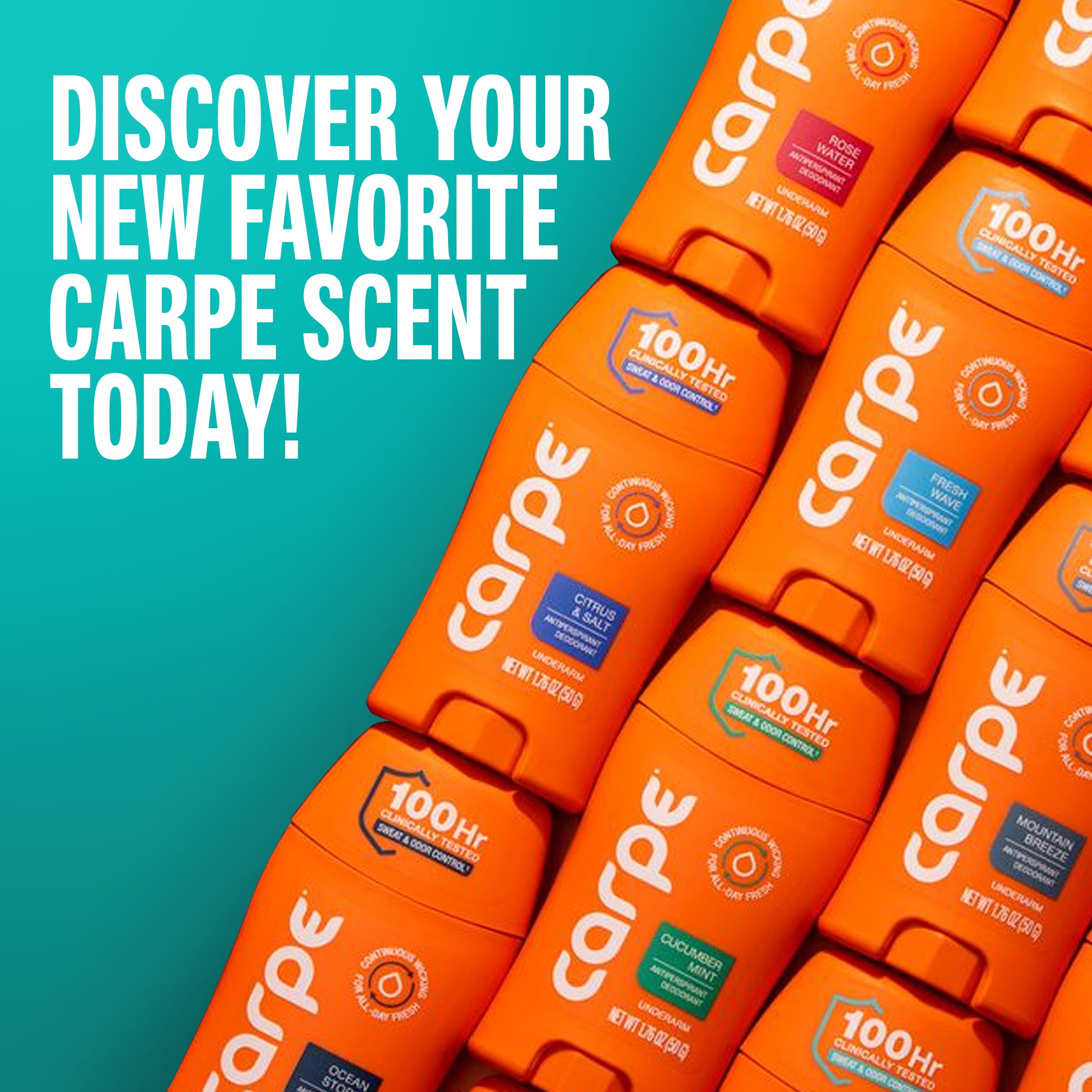 Carpe dry-clear underarm close-up showing invisible finish benefit
