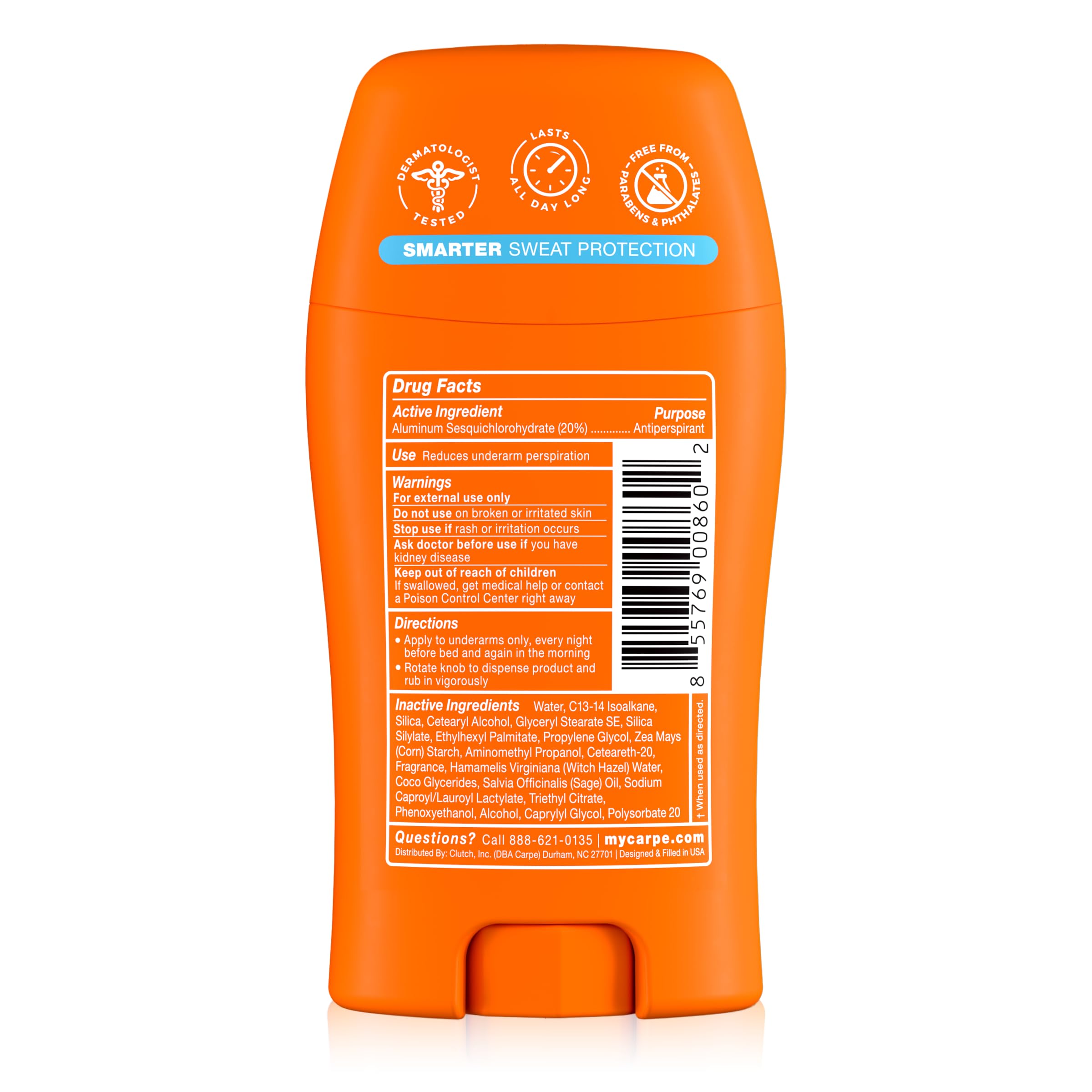 Carpe used in a nighttime routine illustrating recommended application timing