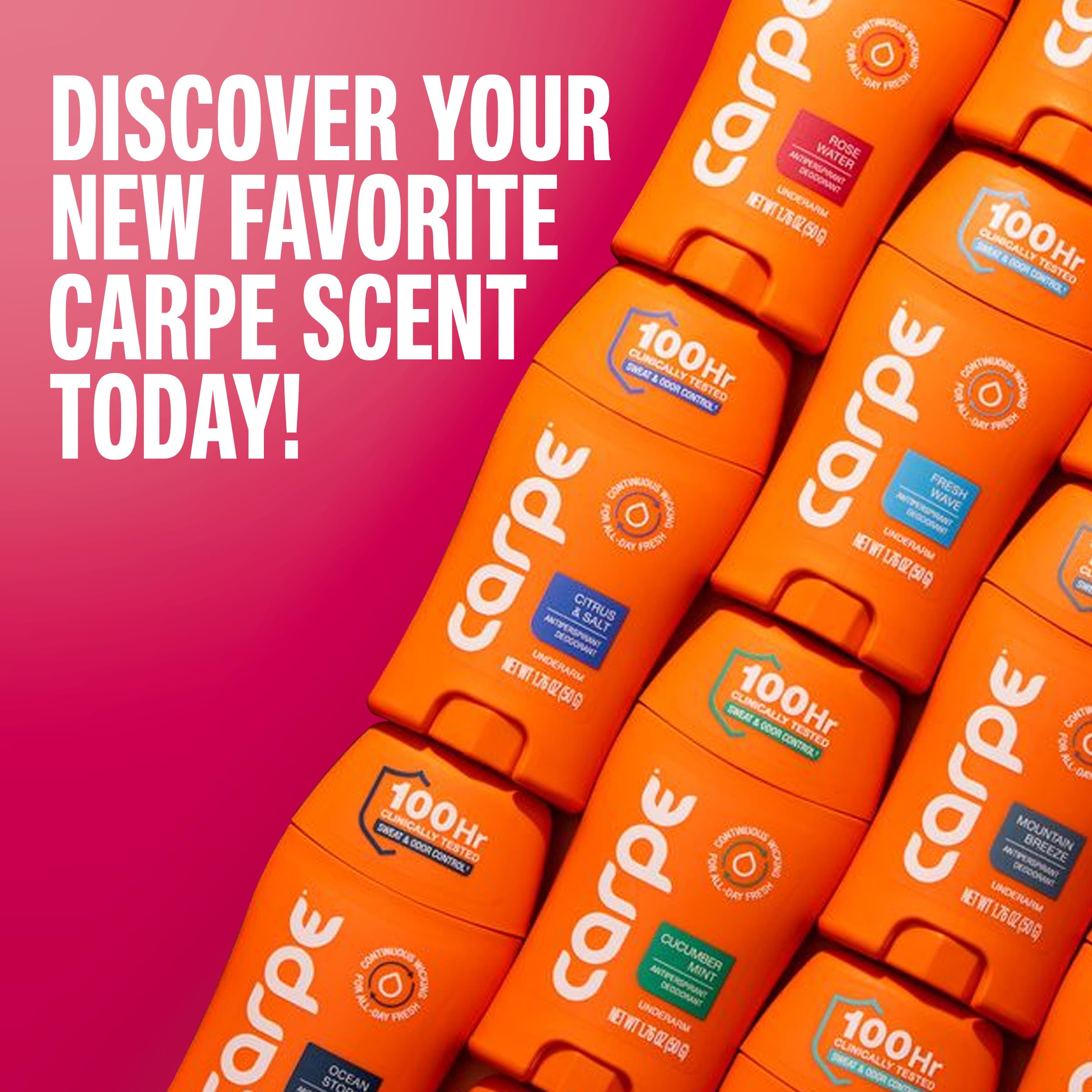 Carpe preventing stains on clothing showing non-transfer, clear-dry benefit