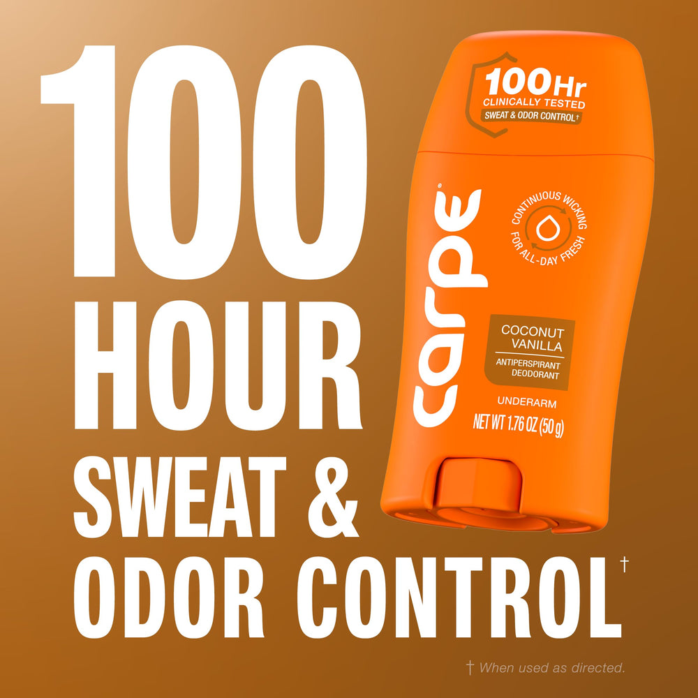 Carpe applied on skin drying clear to demonstrate no residue transfer