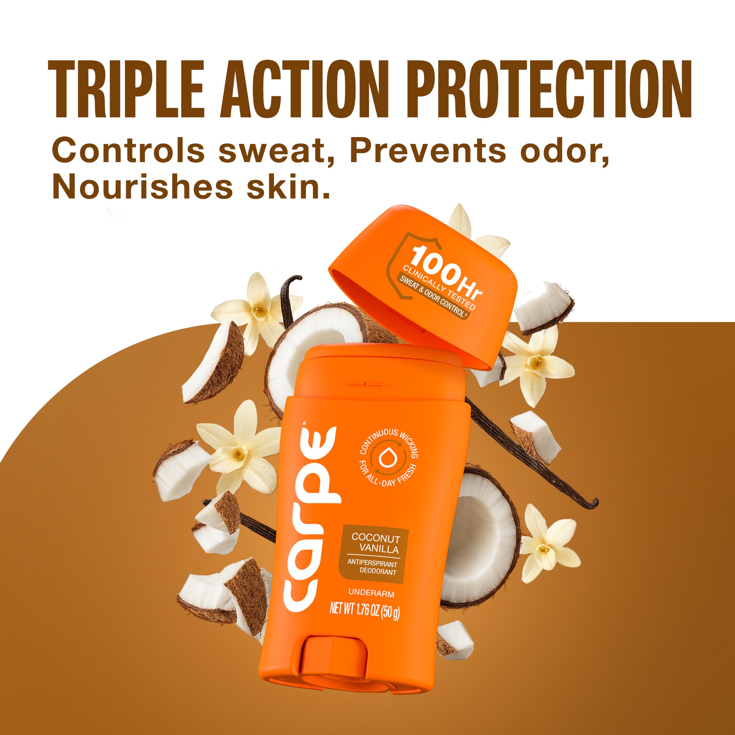 Carpe ingredient and claim label highlighting gentle, dermatologist-tested formula