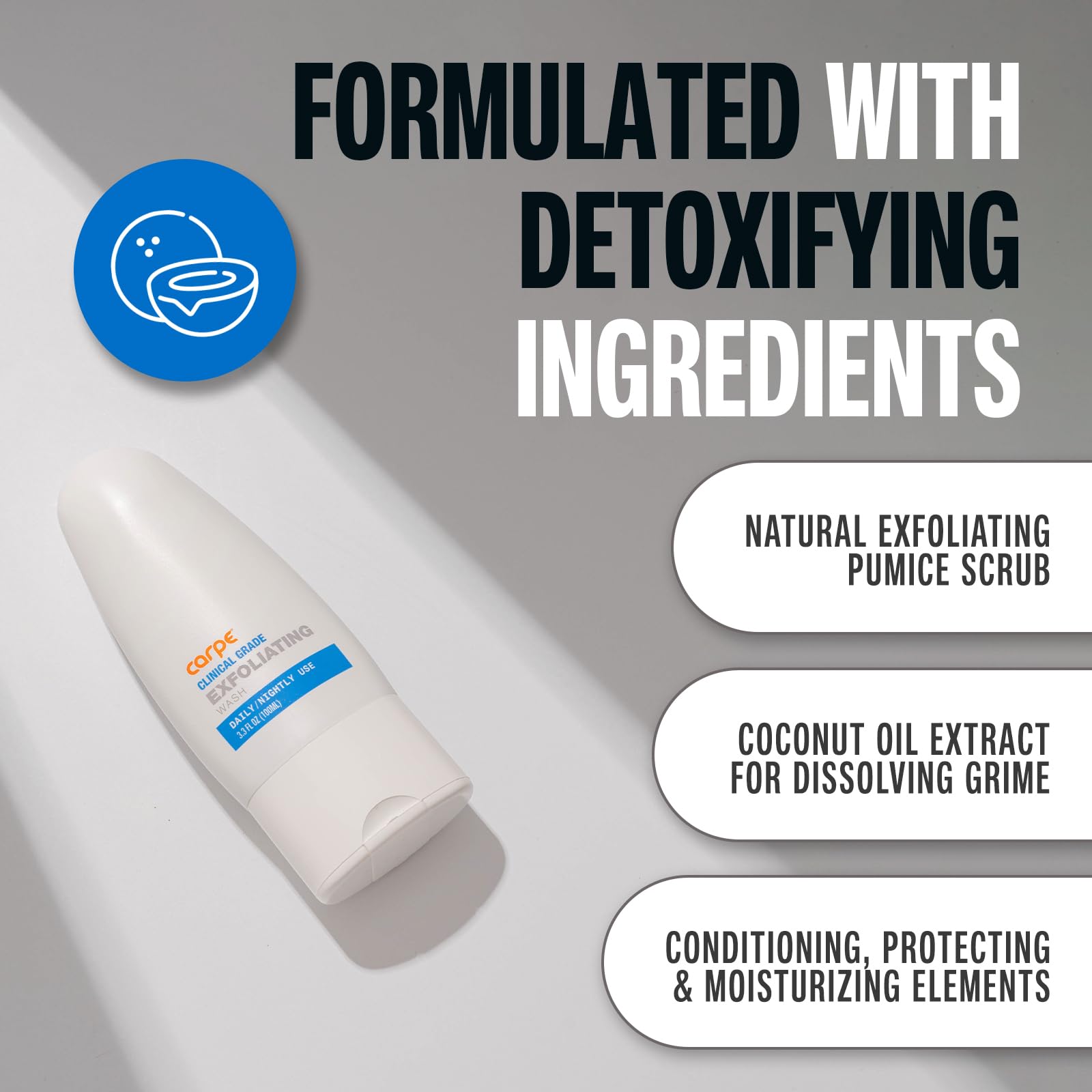 Carpe label detail highlighting ingredients and vegan cruelty-free benefit