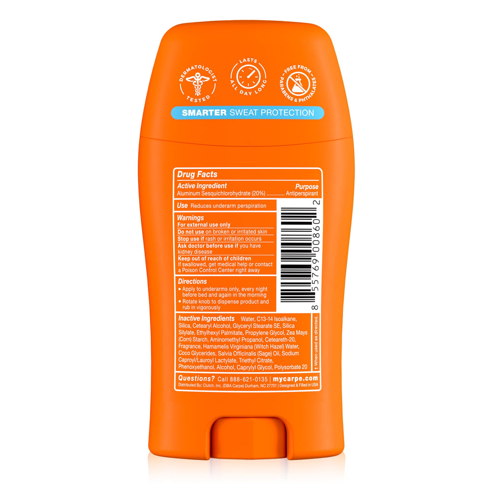 Packaging may vary badge on Carpe box highlighting transparent policy