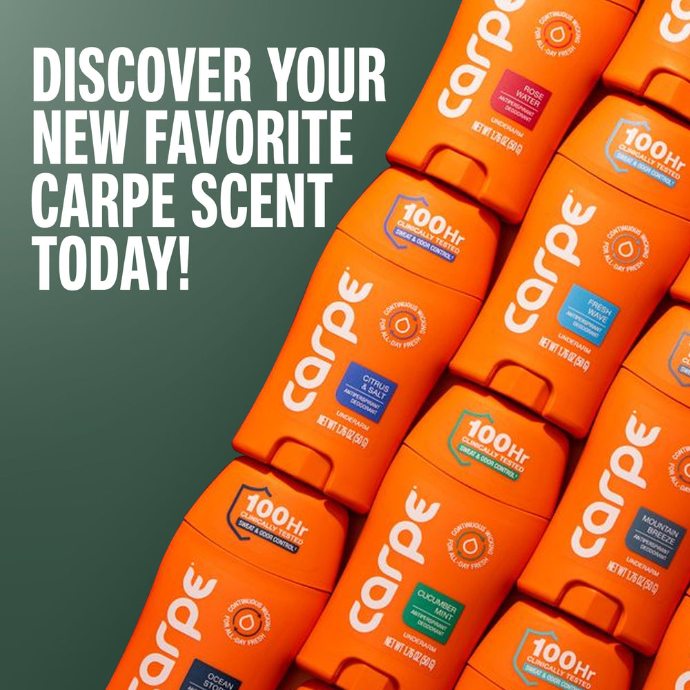 Carpe used at gym portraying long-lasting sweat and odor support