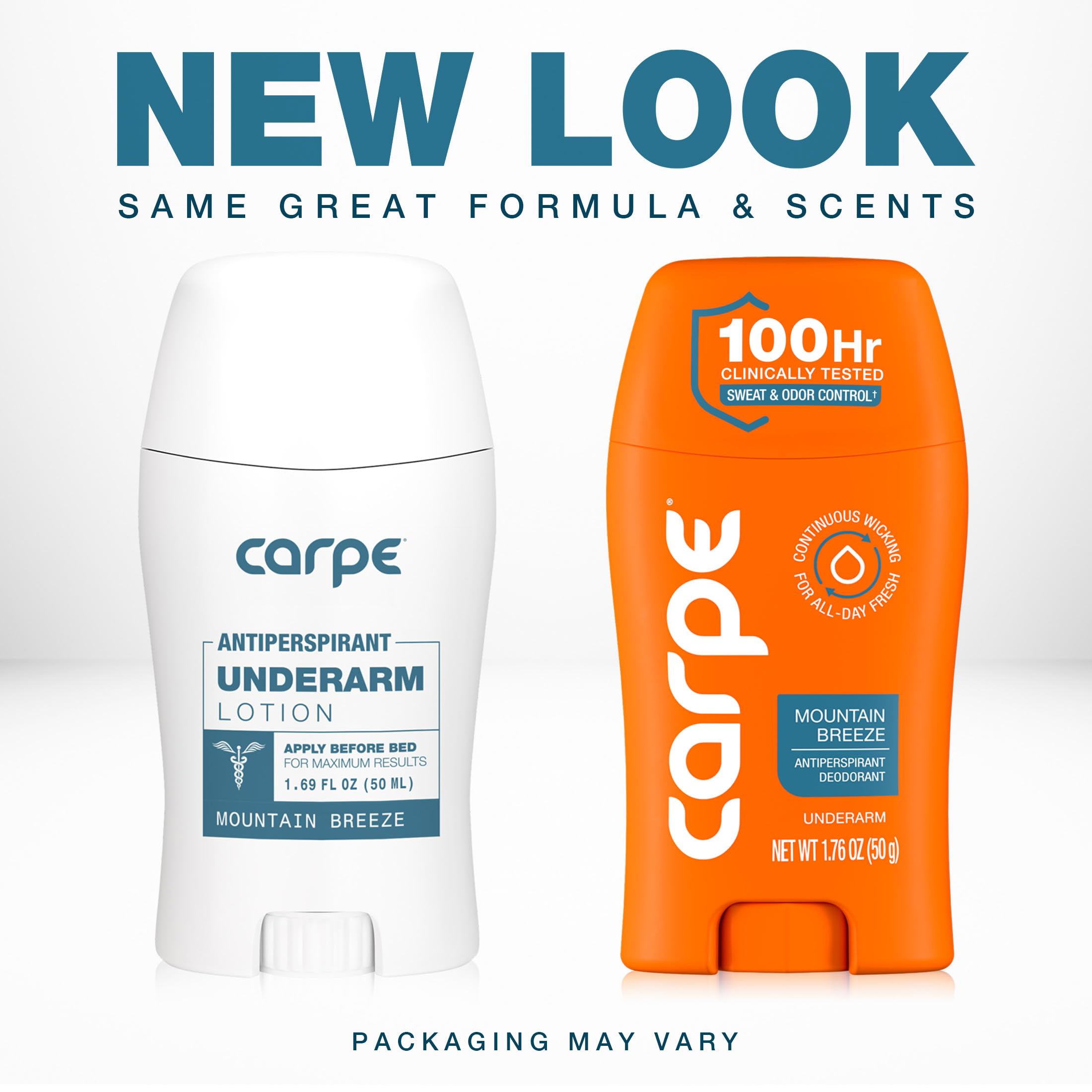 Carpe lotion texture close-up showing smooth quick-dry finish benefit