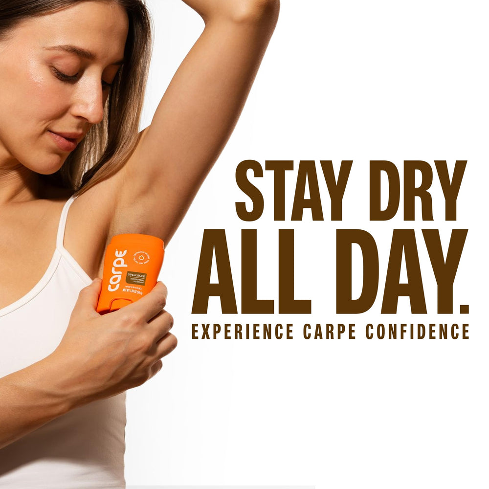 Carpe sandalwood in bathroom routine showing night application benefit