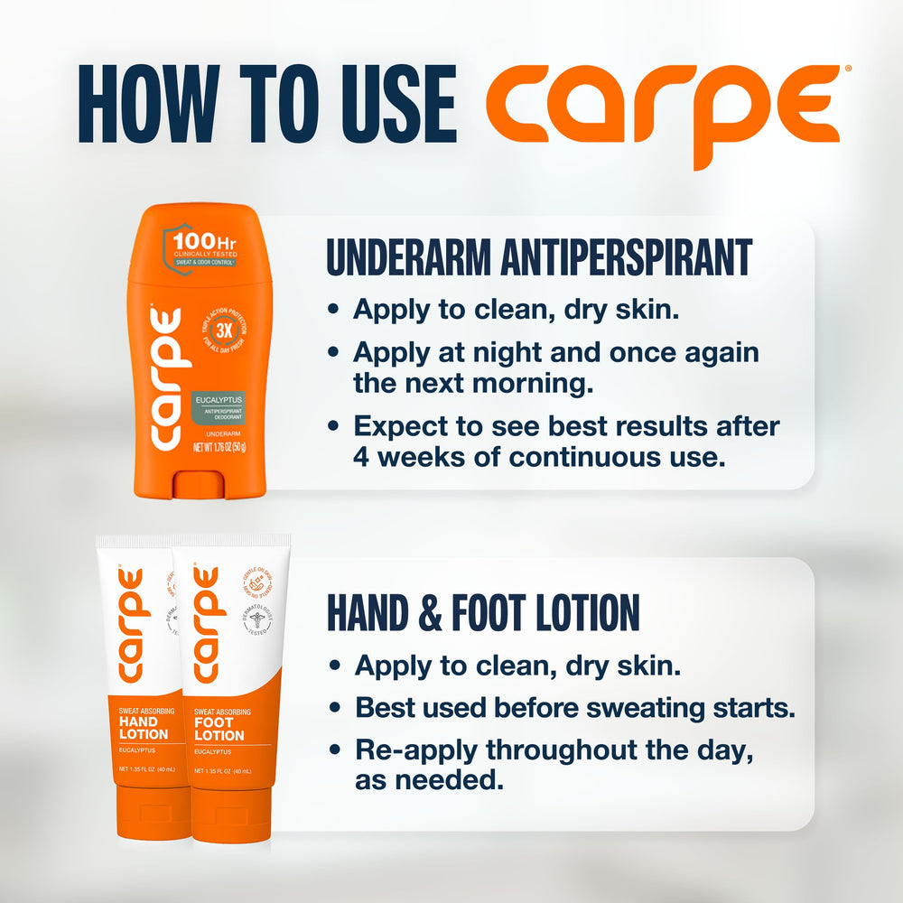 Carpe underarm antiperspirant stick close-up highlighting gentle formulation
