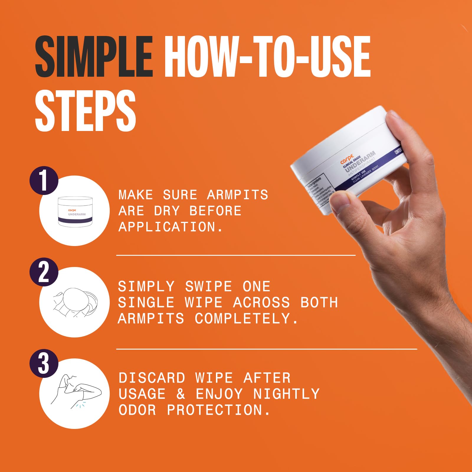 Carpe wipes size scale comparison pocket-sized pack for travel convenience