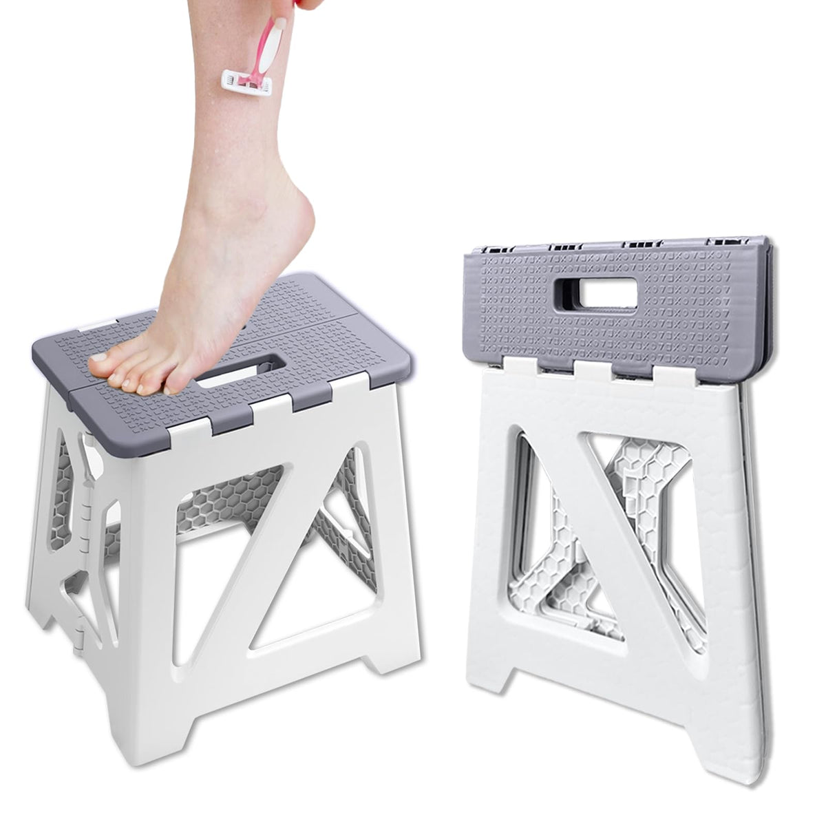 CarryEpic front view showing stable foot rest and shower-ready design
