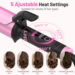 Casavok ceramic barrel close-up for even heat and smoother styling