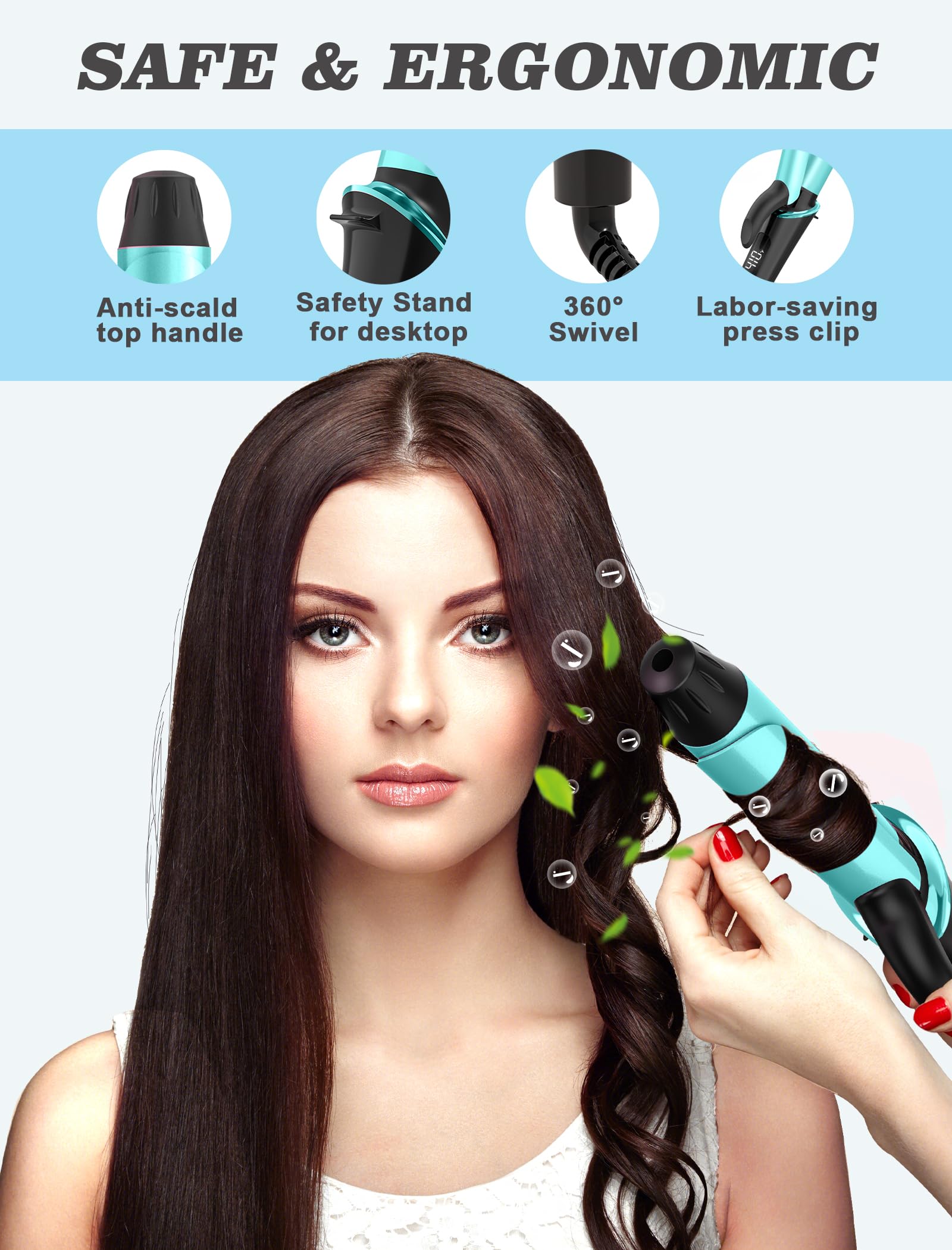 Casavok styling short hair to create defined curls quickly and evenly