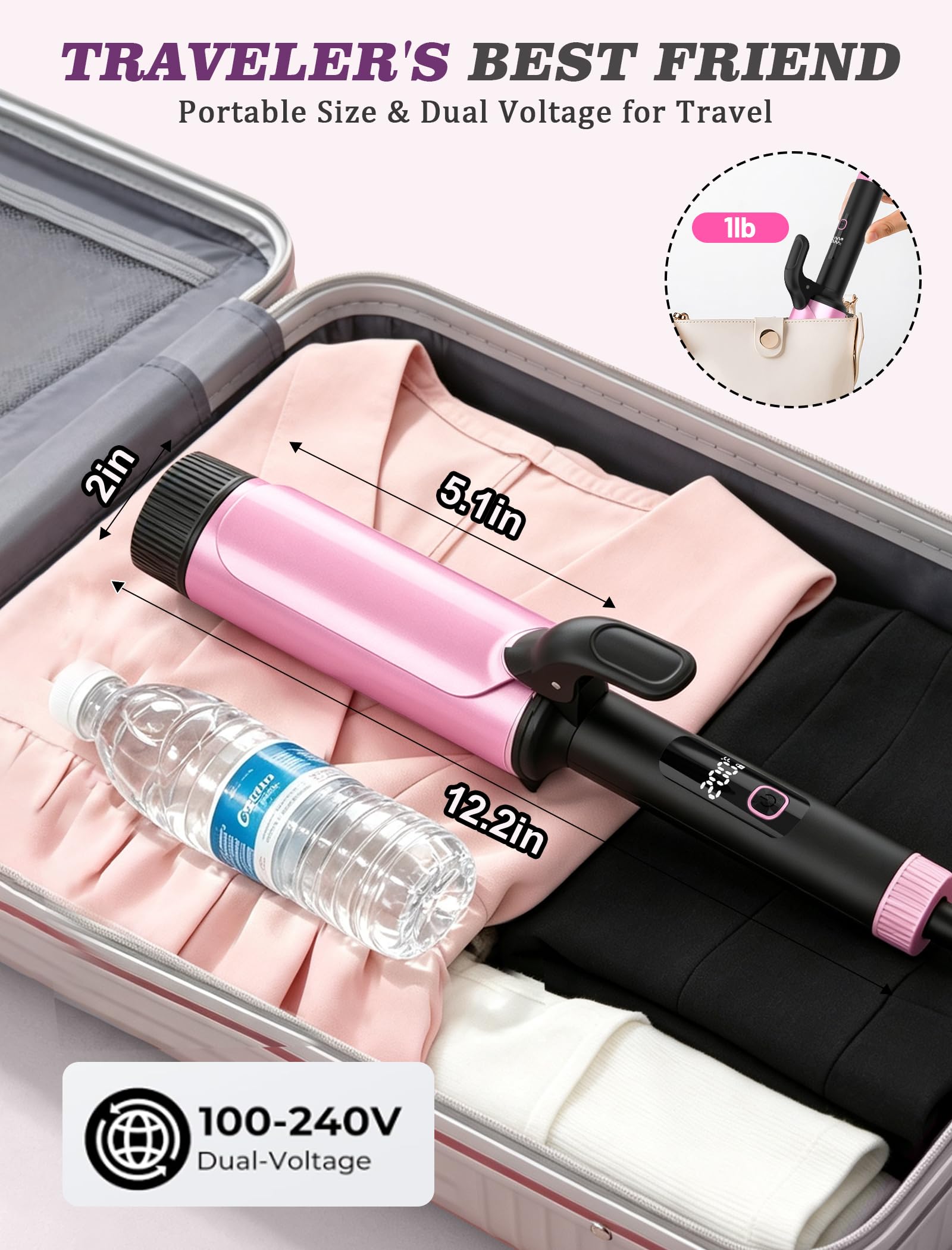 Casavok product flatlay showing iron and accessories for ready-to-go styling