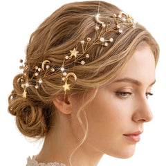 CASDRE front view gold star vine showing full celestial design and elegance