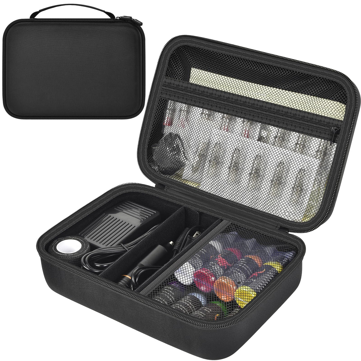 casmilee front view open showing organized compartments and quick access