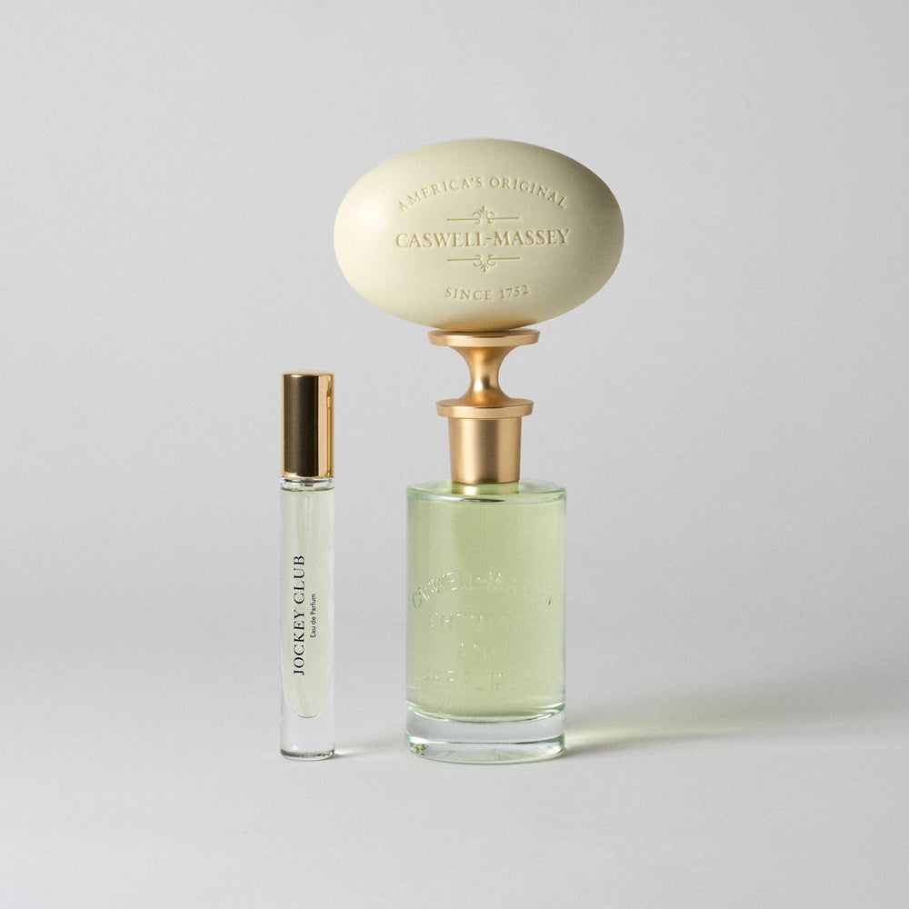 Caswell-Massey ingredients closeup showing natural, cruelty-free formulation