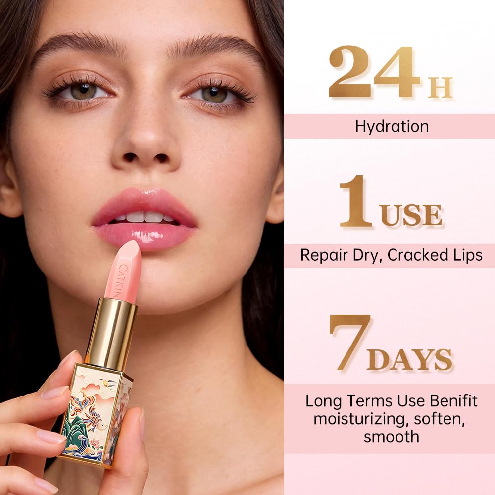 Catkin balm texture close-up highlighting smooth hydrating finish
