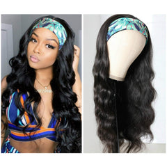 catti headband wig front view showing natural body wave and salon-ready finish