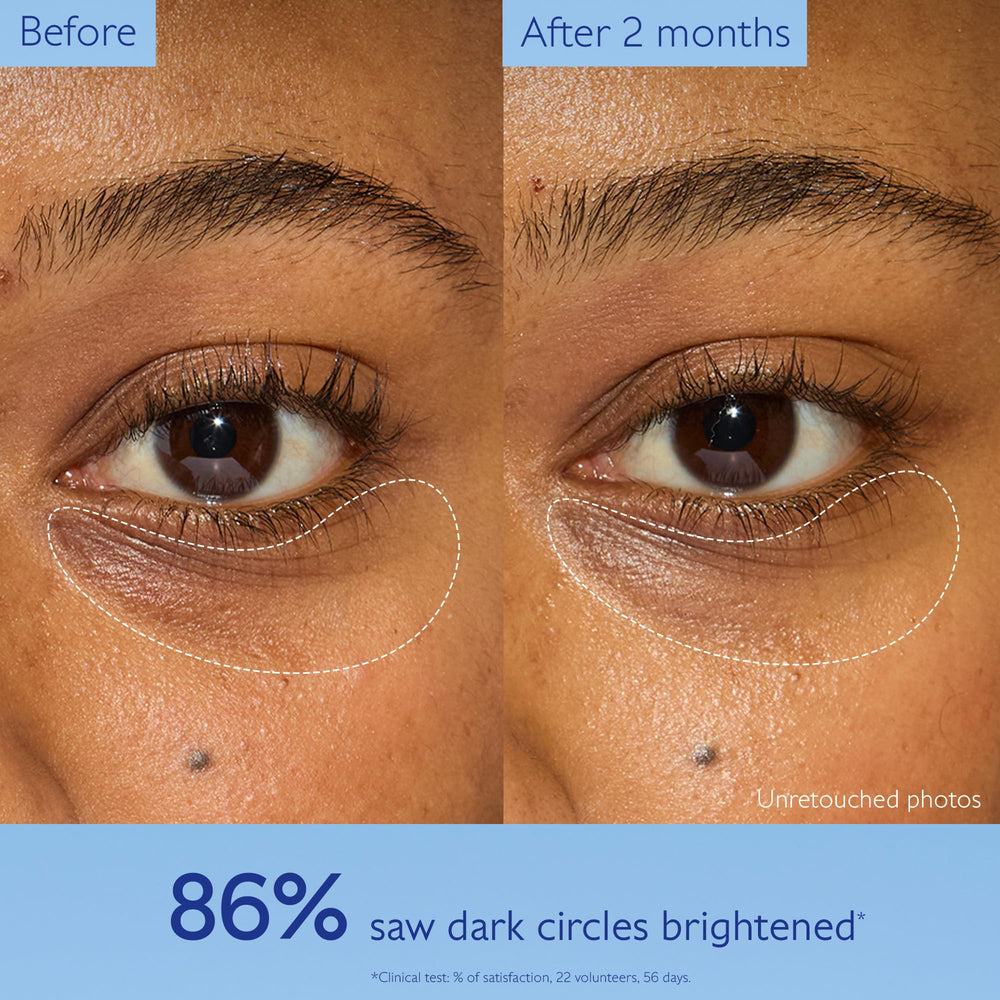 Caudalie caffeine ingredient image emphasizing de-puffing and refreshed eyes