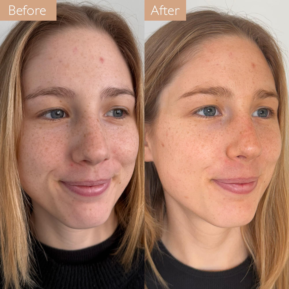 Caudalie texture on skin close-up showing lightweight hydrating finish