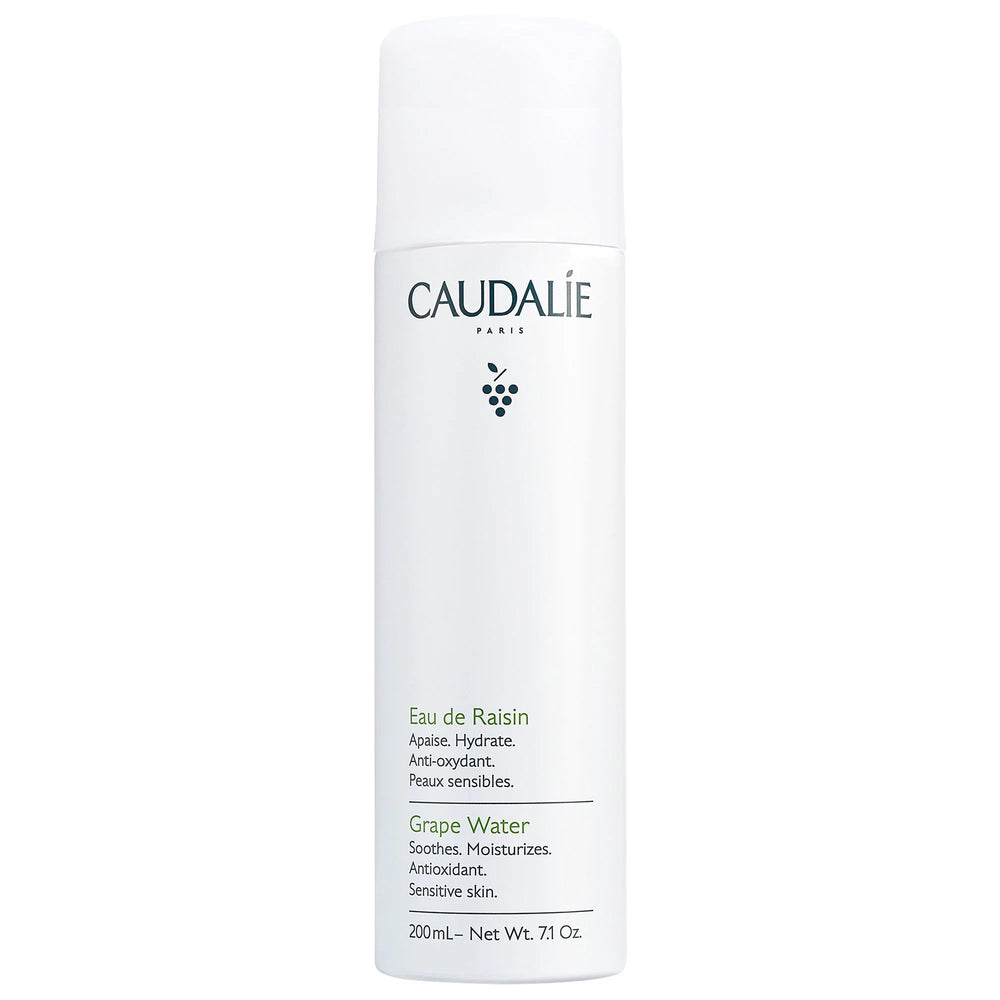 Caudalie front packaging 200 mL mist showing bottle and benefits