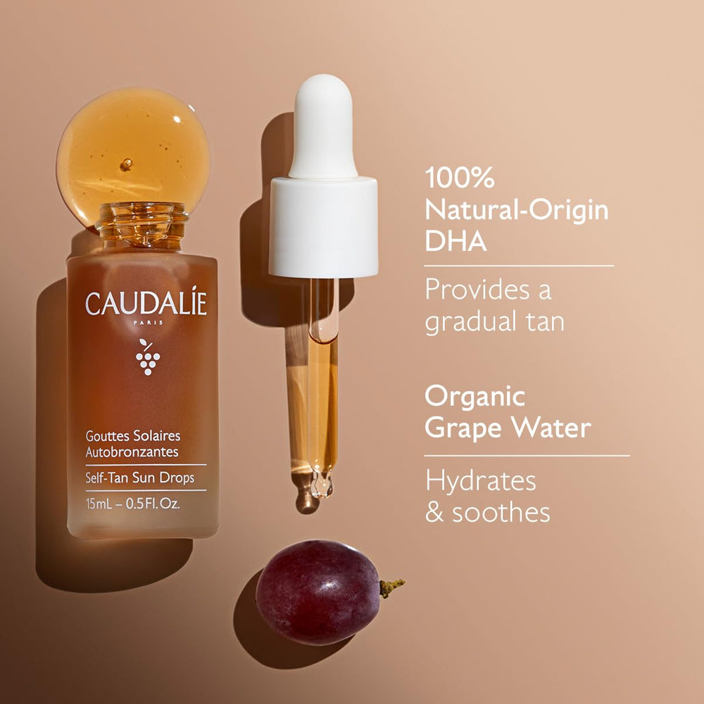 Caudalie grape water ingredient visual indicating soothing hydration
