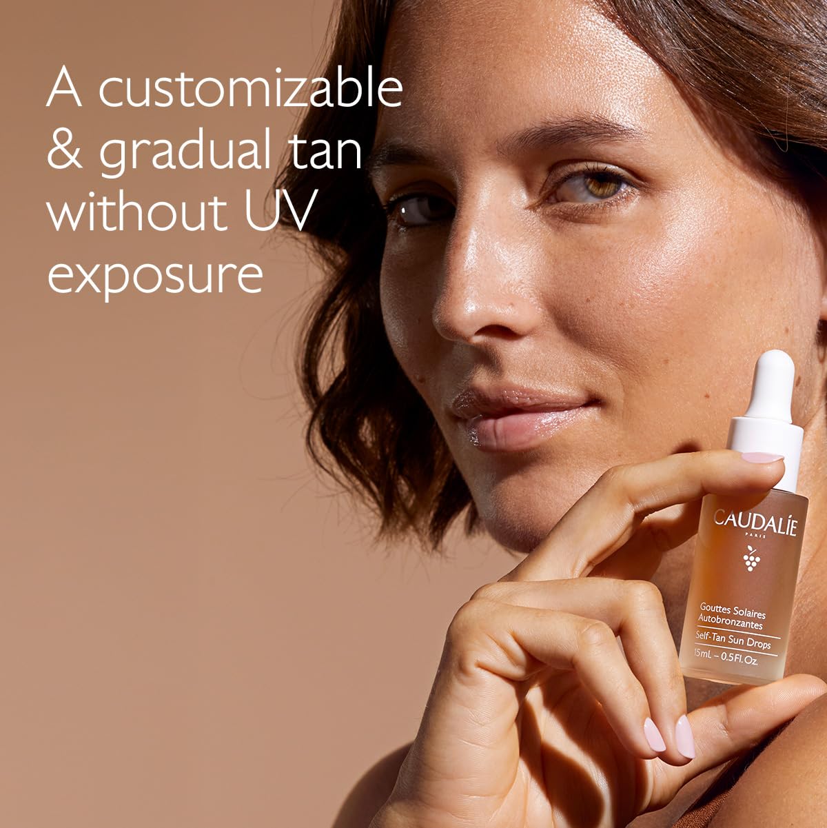 Caudalie 15 mL bottle close-up highlighting portability and purity