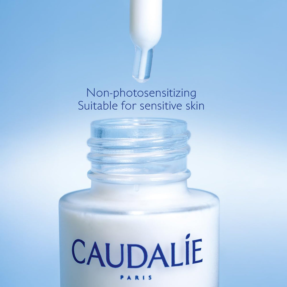 Caudalie sunscreen texture closeup showing creamy mineral formula for smooth blend