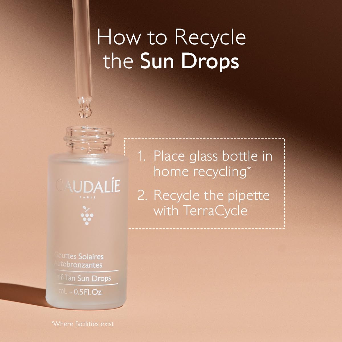 Caudalie prepping skin with exfoliation for even tan application