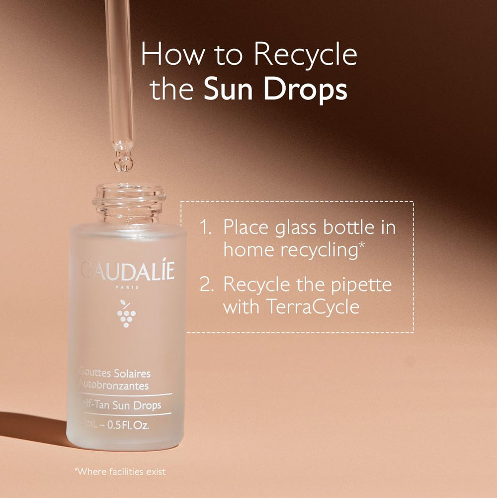 Caudalie prepping skin with exfoliation for even tan application