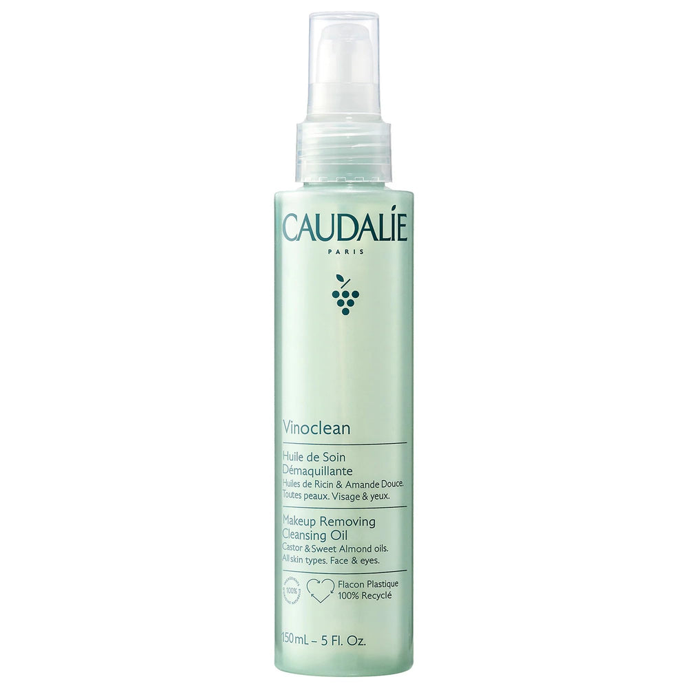 Caudalie Vinoclean front bottle showing sleek packaging and travel-ready size