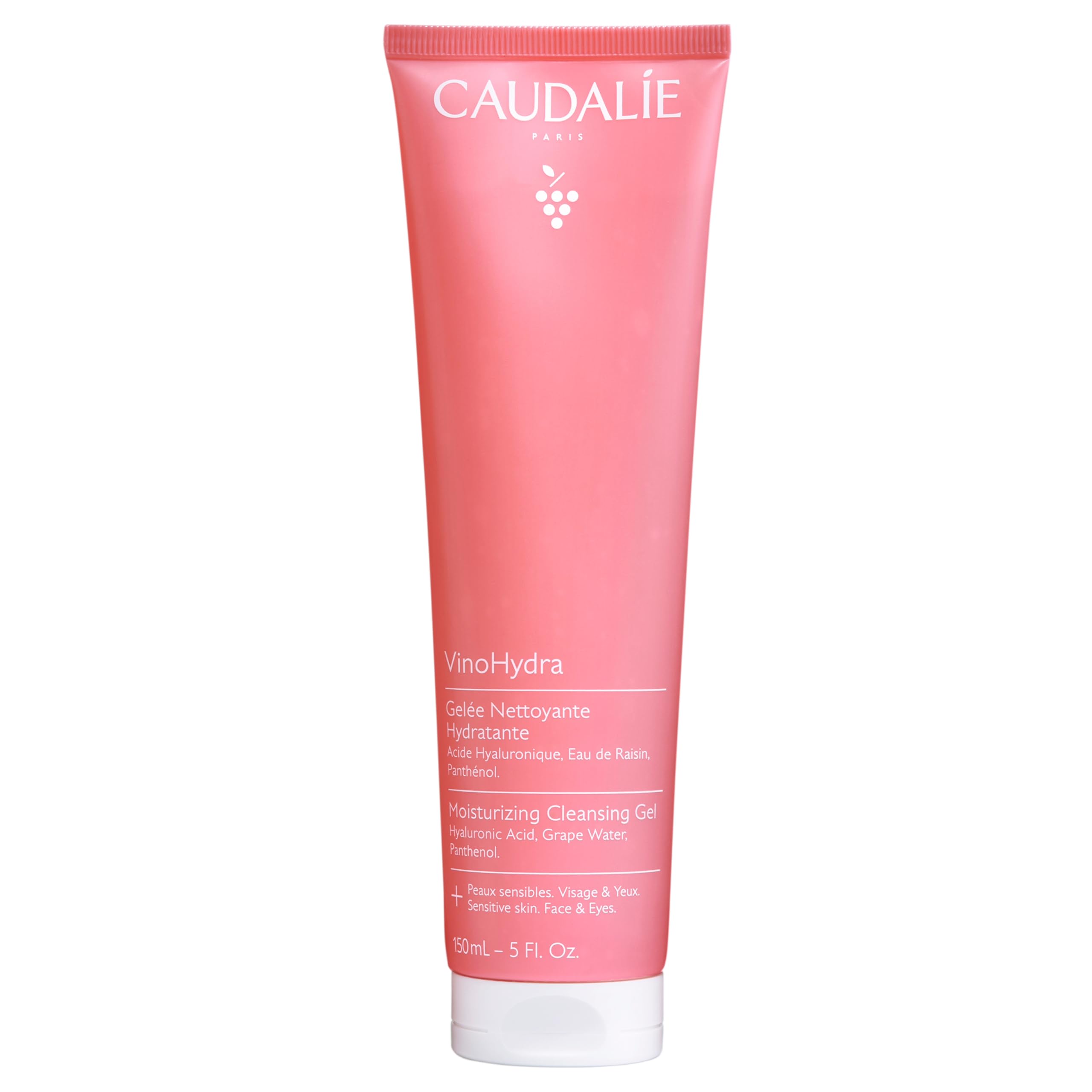 Caudalie VinoHydra front packaging showing bottle and branding for gentle cleansing