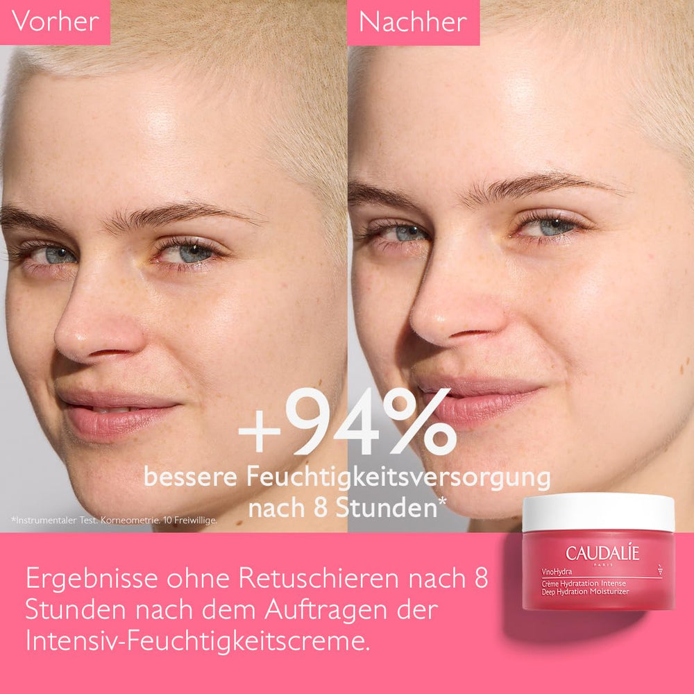 Caudalie cream on hand to show lightweight spreadability and absorption