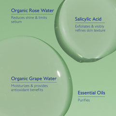 Caudalie applied to cotton pad demonstrating easy oil control application