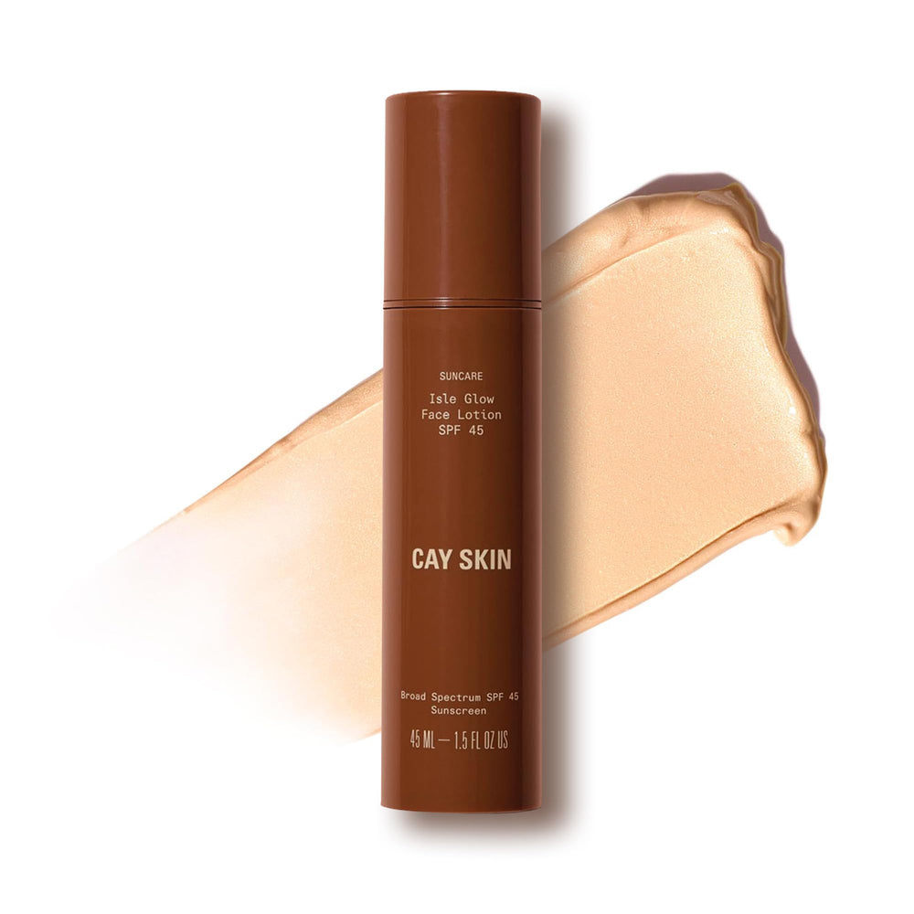 Cay Skin front packaging showing SPF 45 and radiant finish benefit