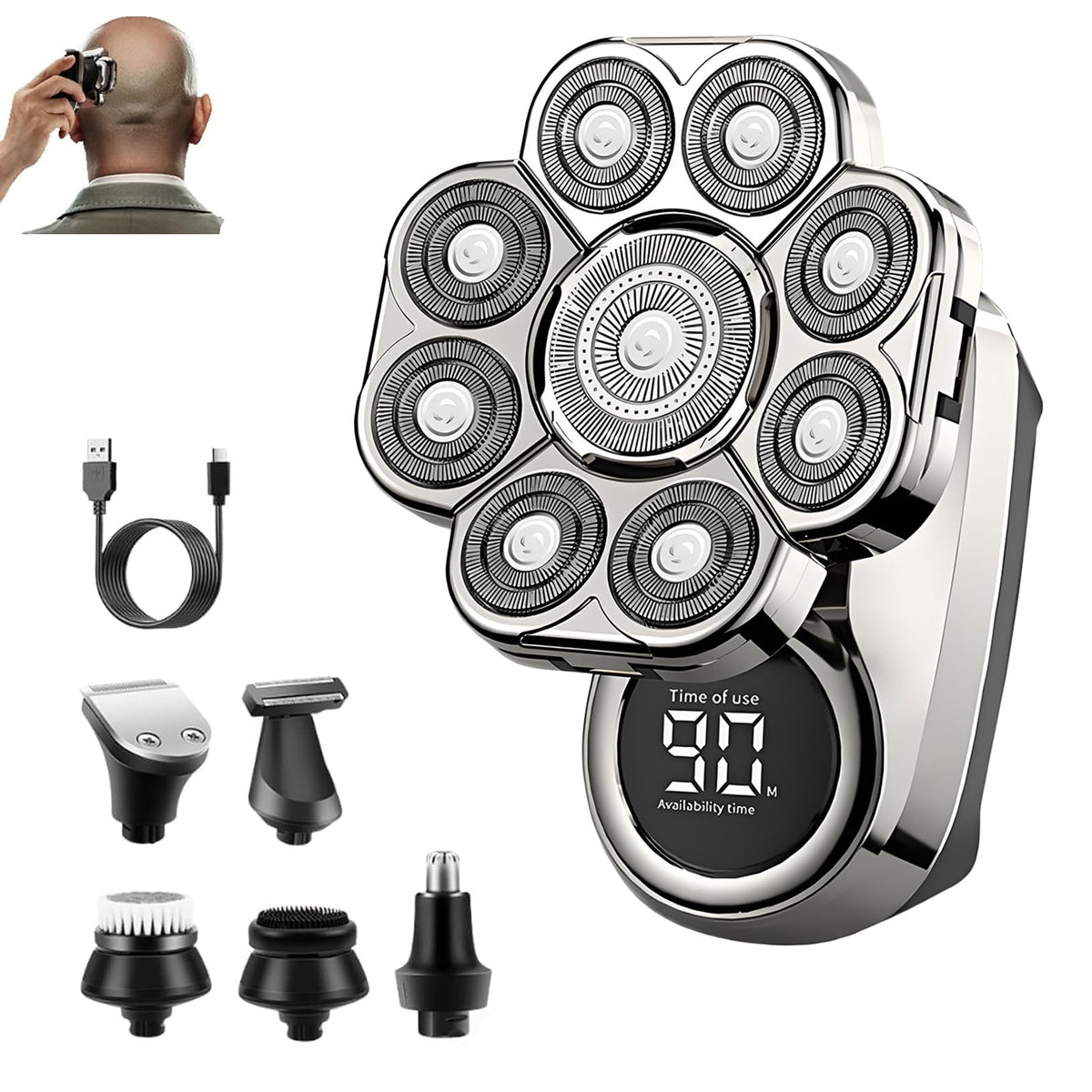 CBDYWVR front view of shaver showing ergonomic grip and compact profile for better control