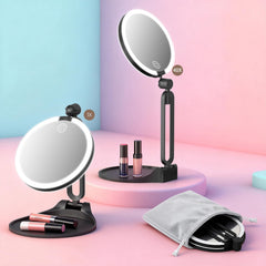 CC Mirrors front view folded shows sleek portability and travel readiness